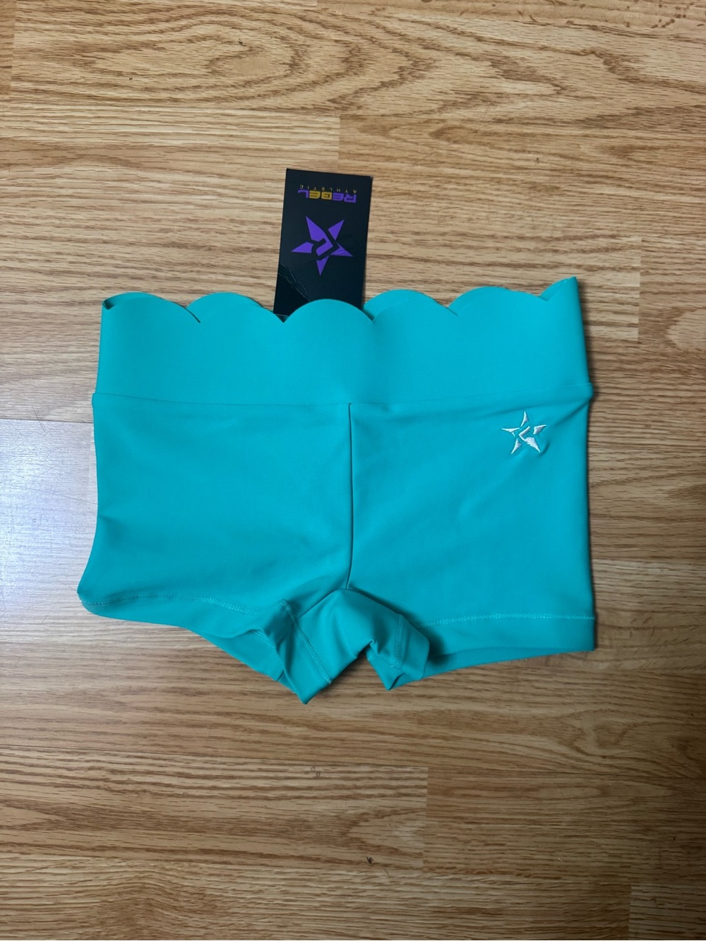 Reef Kids Teal Scallop Waist Swim Shorts